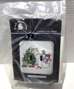 Fond Memories #234 Tree Trimming Snowmen Counted Cross Stitch - Picture 1 of 3