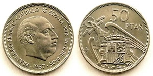 Spain-Estado Español. 50 Pesetas 1957*71. UNC/SC. Madrid. Escasa - Imagen 1 de 1