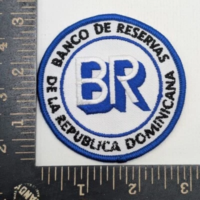 Parche Banco de Reservas República Dominicana BR Reservas Bancarias Logo Emblema Foto 1 de 2