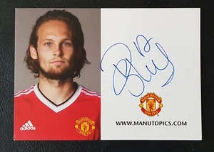 Daley Blind - Hand Signed UNDEDICATED Manchester United 2015-16 Club Fan Card - Picture 1 of 1