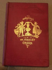 Bede, Cuthbert. The Adventures of Mr. Verdant Green. 19th C antique red cloth - Picture 1 of 24