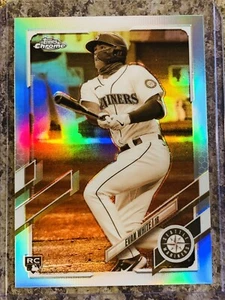 EVAN WHITE 2021 TOPPS CHROME SEPIA REFRACTOR ROOKIE CARD SEATTLE MARINERS - Picture 1 of 2