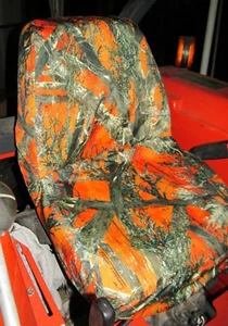 Durafit Seat Covers, Waterproof Kubota Seat Covers for Tractors, Orange Camo - Picture 1 of 4
