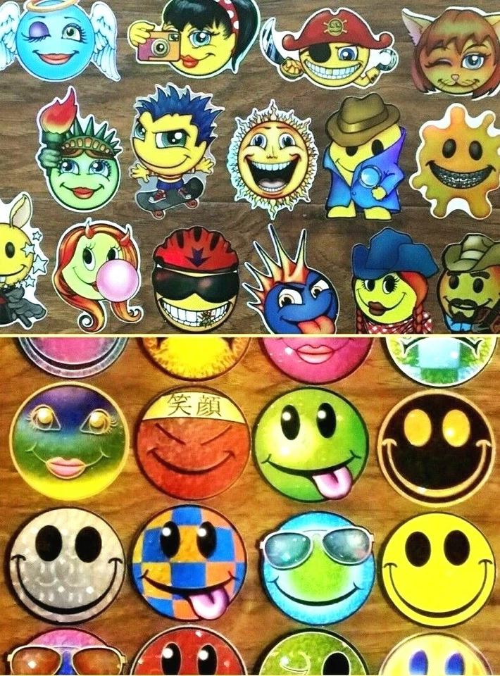 ¡Tú eliges! Pegatina cara sonriente/calcomanía máquina expendedora nueva - expresiones emoji Foto 1 de 1