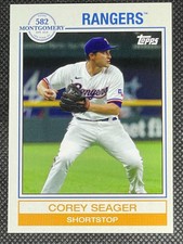 2022 Topps 582 Montgomery Club Set 4 Corey Seager #19 Rangers Exclusive Limited 