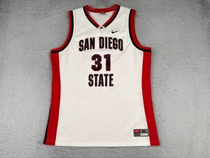 VINTAGE San Diego State Aztecs Jersey Adult Extra Large Red White Nike #31 - Picture 1 of 16