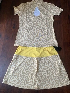 Keoni Carew Golf Animal Print Con Apertura Lágrima TOP Conjunto Corto Talla L - Imagen 1 de 11