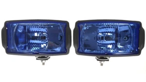 2x Blau Fernscheinwerfer mit Positionslicht H3 Zusatzscheinwerfer 12V 24V LKW - Bild 1 von 8