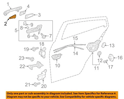 TOYOTA OEM 16-17 Prius Prime Lock Hardware-Handle, Outside Pad 6924147020 - Image 1 of 2