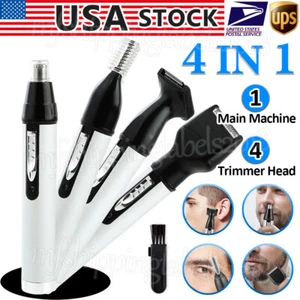 Cortadora de pelo eléctrica 4 en 1 afeitadora de cejas nariz nariz nariz USB recargable para hombre - Imagen 1 de 11