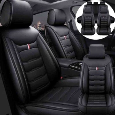 For Chevrolet Malibu Car Seat Cover Full Set Leather 5-Seat Front Rear Protector Foto 1 de 4