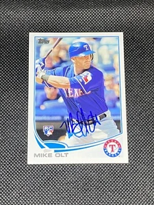 Mike Olt Texas Rangers Rookie Signed Auto 2013 Topps Card #87 ~ COA - Picture 1 of 3