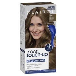 Clairol Radice Ritocco Colore Capelli Permanente 6A Marrone Cenere Chiaro Copertura Grigio Completo - Foto 1 di 1