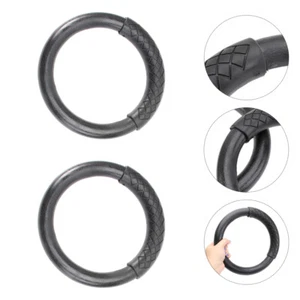 1 Pair ABS Gymnastic Ring Fitness Rings Workouts Pro (Black) exercise rings - Picture 1 of 12