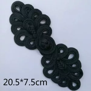 1 par de sujetadores grandes de rana china nudo de botón de cierre hágalo usted mismo 8*3 pulgadas dorado elegante - Imagen 1 de 9