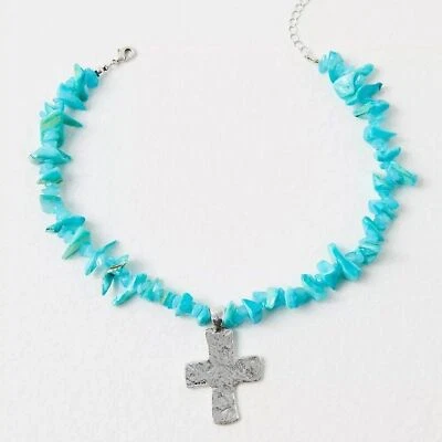 Gargantilla Free People Supernova en turquesa y plata nueva con etiquetas Foto 1 de 4