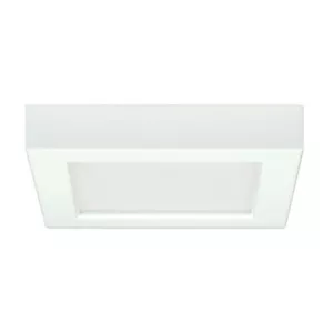 10.5w 5.5-in Flush Mount LED Fixture 2700K Square Shape White Finish 120v - Picture 1 of 2