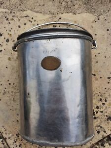 VINTAGE LISTER DURSLEY MILK CHURN CONTAINER 1 GALLON STAINLESS STEEL 