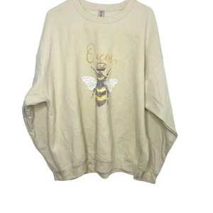 Neu Queen Bee hellbraunes Sweatshirt Größe XL hellbraun Freizeit Matriarchin Mama Oma - Bild 1 von 5