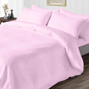 Luxurious 5 PCs Duvet Set+Fitted Sheet 1000 TC Full XL Size Stripes Colors - Picture 1 of 98
