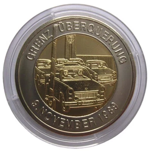 MÜNZE -MEDAILLE - 20 JAHRE WIEDERVERREINIGUNG - GRENZ ÜBERQUERUNG (UNC) - Picture 1 of 2
