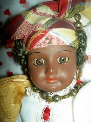 Charming antique bisque doll, signed SFBJ 60 FRANCE jointed limbs and glass eyes - Image 1 of 4