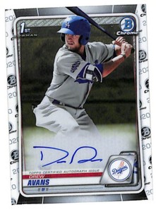 2020 Bowman Chrome Drew Avans Auto Autograph 1st Card Dodgers ID2