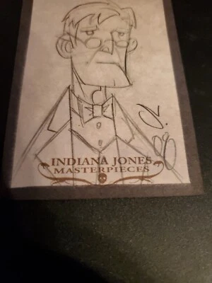 INDIANA JONES MASTERPIECES ORIGINAL SKETCH ART CARD Cline TOPPS 2008 - Image 1 of 2