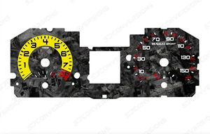 Renault Clio RS200 Forged Carbon Dial Cards Gauges - Picture 1 of 1