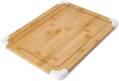 Farberware Nonslip Bamboo Cutting Board with Juice Groove, 11x14 Inch, White - Image 1 of 4