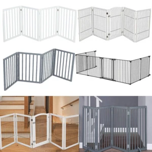 Folding 3/6 Panel Puppy Dog Play Pen Pet Fence Gate Indoor Home Divider Safety - Picture 1 of 49
