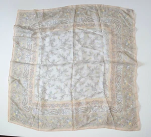 "Nuevo con etiquetas chal floral blanco 100 % seda pura para mujer Liz Claiborne 30,5" - Imagen 1 de 2