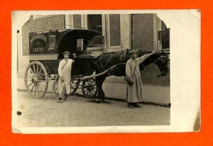 CARTE POSTALE PHOTO A LOCALISER / ATTELAGE BOULANGERIE DU CENTRE / GUYON - Picture 1 of 2