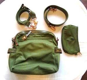 MZ Wallace Convertible Crossbody Handbag Ensemble Olive Green Copper Hardware - Picture 1 of 12
