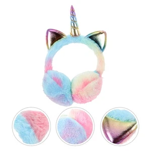 Warm Earmuffs Child Miss Headbands for Winter Unicorn Cute Women - Imagen 1 de 12