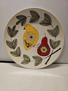 Carly Dodsley PARTRIDGE & PEAR 11" Dinner Plate 2014 Crate & Barrel - Picture 1 of 2