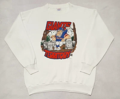 Moletom Vintage New York Giants XL Giants Territory 1990 Caricatura Muito Raro - Imagem 1 de 4