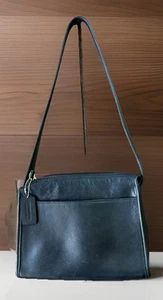1999 “COACH ” Vintage black leather purse shoulder bag Satchel Aero Legacy 9053 - Picture 1 of 9