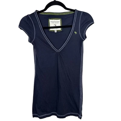 Camisa De Colección Abercrombie Fitch Para Mujer XS Azul Babydoll Top Bella Swan Elena Y2K 00s Foto 1 de 4