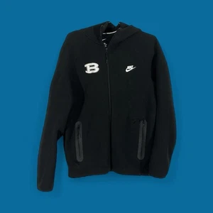 Nike Tech Fleece Hoodie Herren Größe Large schwarz durchgehender Reißverschluss Sweatshirt Jacke BULLDOGGE - Bild 1 von 8
