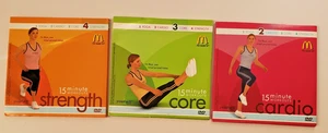 Set 3 McDonalds DVDs 15 Minuten Training Fitness Kraft Core Cardio Disk 2-4 - Bild 1 von 8