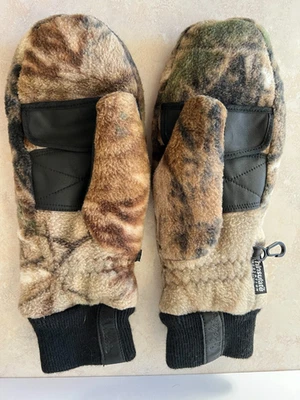 Cabela's Hunting Mittens Convertible Fingerless Camo Thinsulate - Image 1 of 4