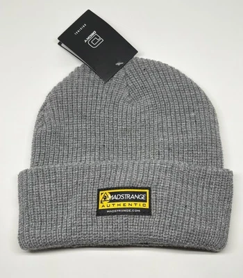 Decky с манжетами серый вязаный Beanie шляпа Madstrange Oceanside Калифорния новый с ярлыками - Изображение 1 из 4
