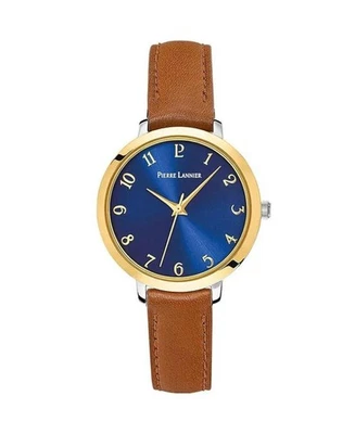 PIERRE LANNIER Mujer Analógico Cuarzo Informal Reloj Clásico Vestido Esfera Azul Impermeable Foto 1 de 4