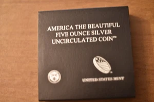 2014-P Shenandoah National Park 5 oz SILVER ATB w/ COA & Box NR2 Five Ounce - Picture 1 of 2