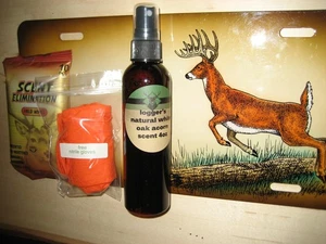 LOGGER'S *NATURAL* WHITE -OAK 4oz ACORN DEER ATTRACTOR WITH EXTRA'S - Picture 1 of 4