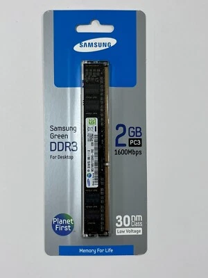 New Samsung 2GB PC3-12800 DDR3-1600MHz non-ECC Unbuffered 240Pin M379B5773DH0 - Image 1 of 3