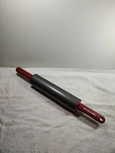 KitchenAid Heavy Steel, Non Stick Rolling Pin, Red Handles - Picture 1 of 12