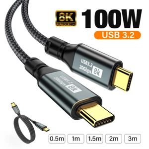 USB C 3.2 Gen PD Cable 8K@60Hz USB C to USB C Cord for iPhone 15 MacBook Laptop - Picture 1 of 13