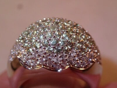 Anillo de diseño Sonia B oro blanco 18k 2,0 TCW diamante y peridoto verde 10 g Foto 1 de 4